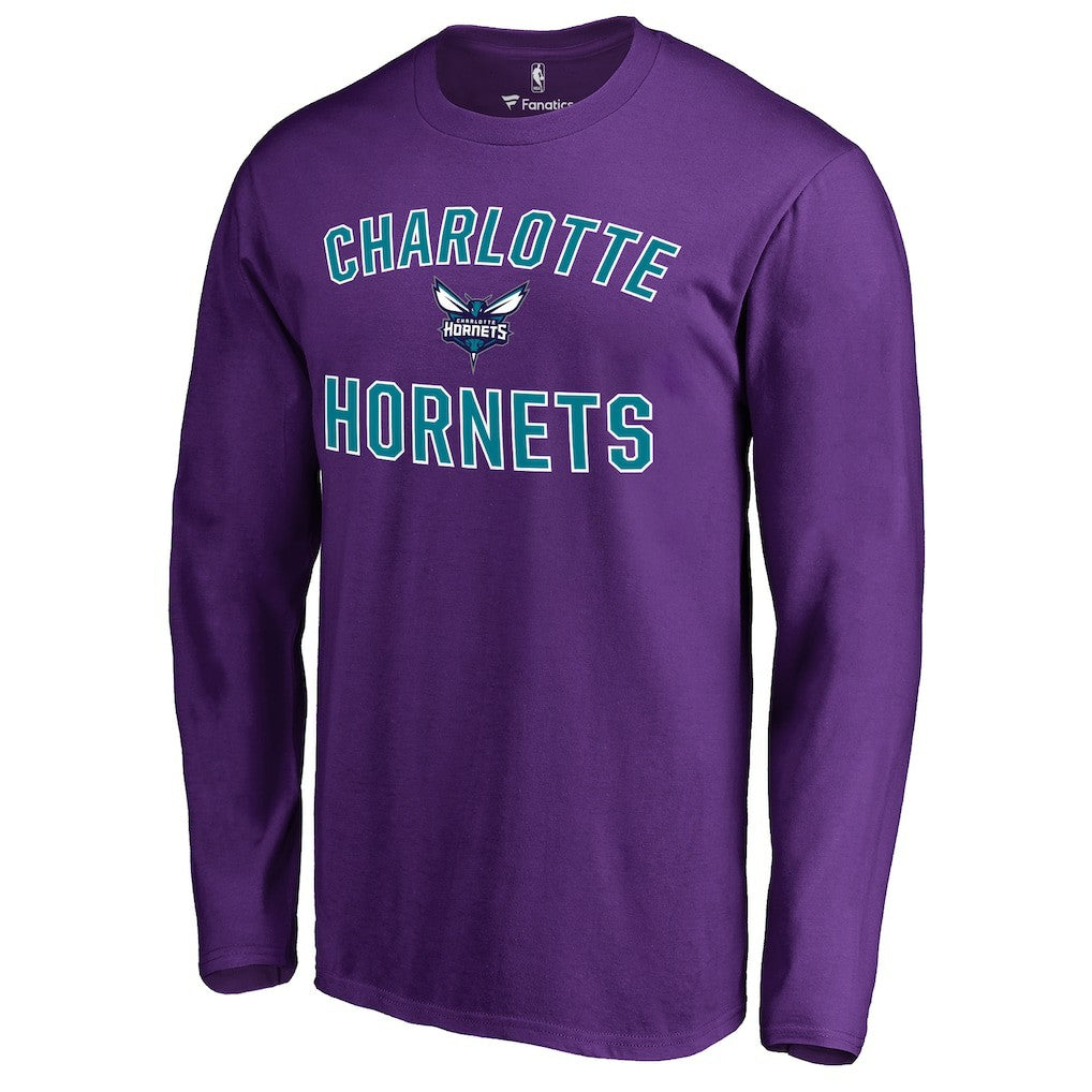 Charlotte Hornets Victory Arch Long Sleeve T-Shirt Purple