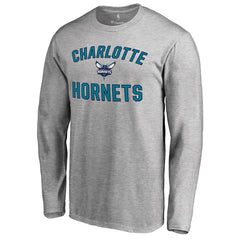 Charlotte Hornets Victory Arch Long Sleeve T-Shirt Ash