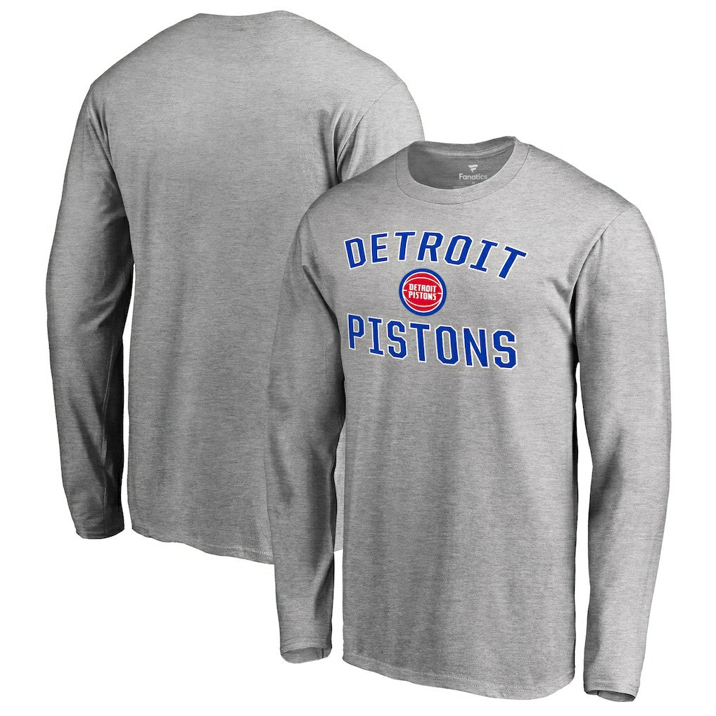 Detroit Pistons Victory Arch Long Sleeve T-Shirt Ash
