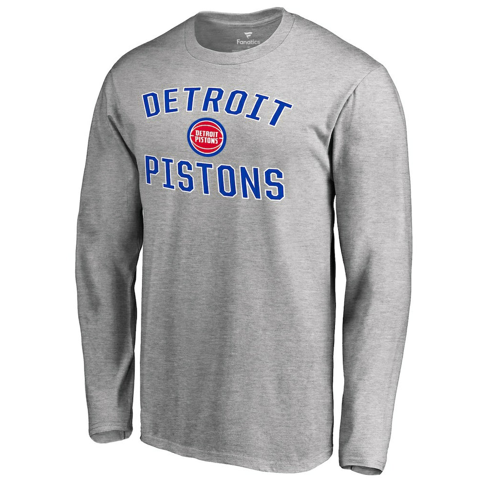Detroit Pistons Victory Arch Long Sleeve T-Shirt Ash