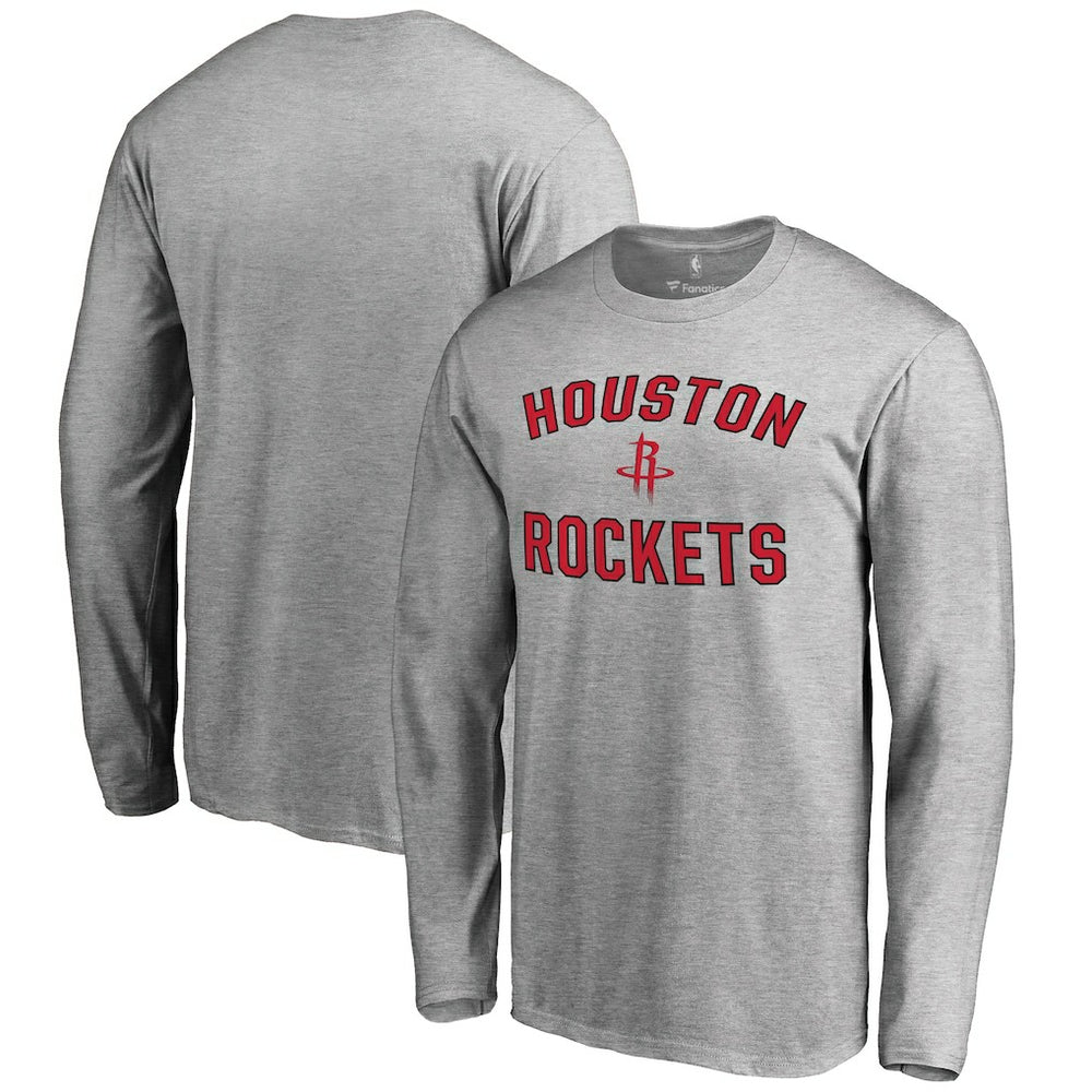 Houston Rockets Victory Arch Long Sleeve T-Shirt Ash