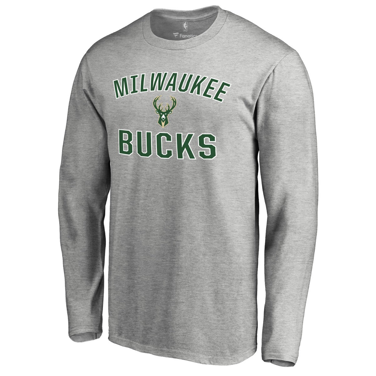 Milwaukee Bucks Victory Arch Long Sleeve T-Shirt Ash