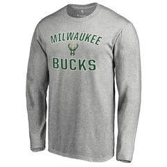 Milwaukee Bucks Victory Arch Long Sleeve T-Shirt Ash