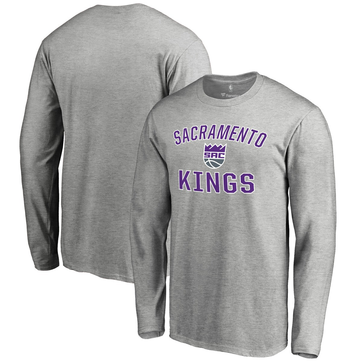 Sacramento Kings Victory Arch Long Sleeve T-Shirt Ash