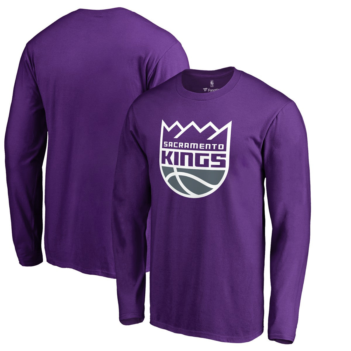 Sacramento Kings Primary Logo 2 Long Sleeve T-Shirt Purple