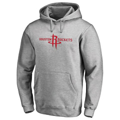 Houston Rockets Primary Logo Pullover Hoodie Heather Gray