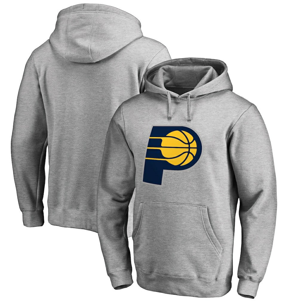 Indiana Pacers Primary Logo Pullover Hoodie Heather Gray