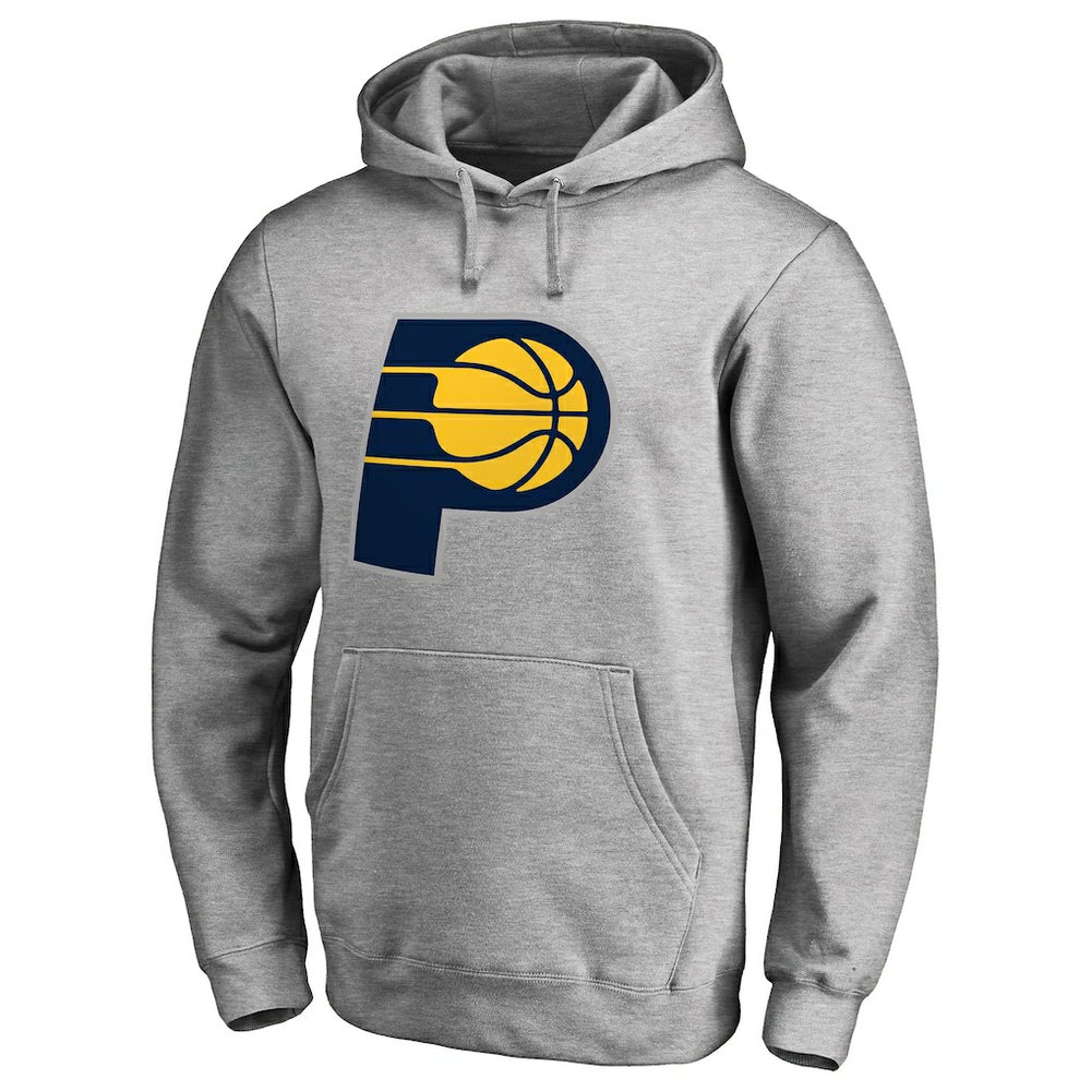 Indiana Pacers Primary Logo Pullover Hoodie Heather Gray