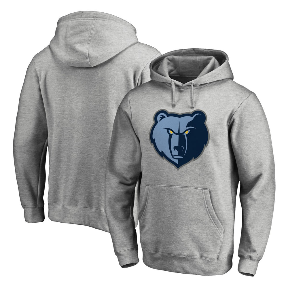 Memphis Grizzlies Primary Logo II Pullover Hoodie Heathered Gray