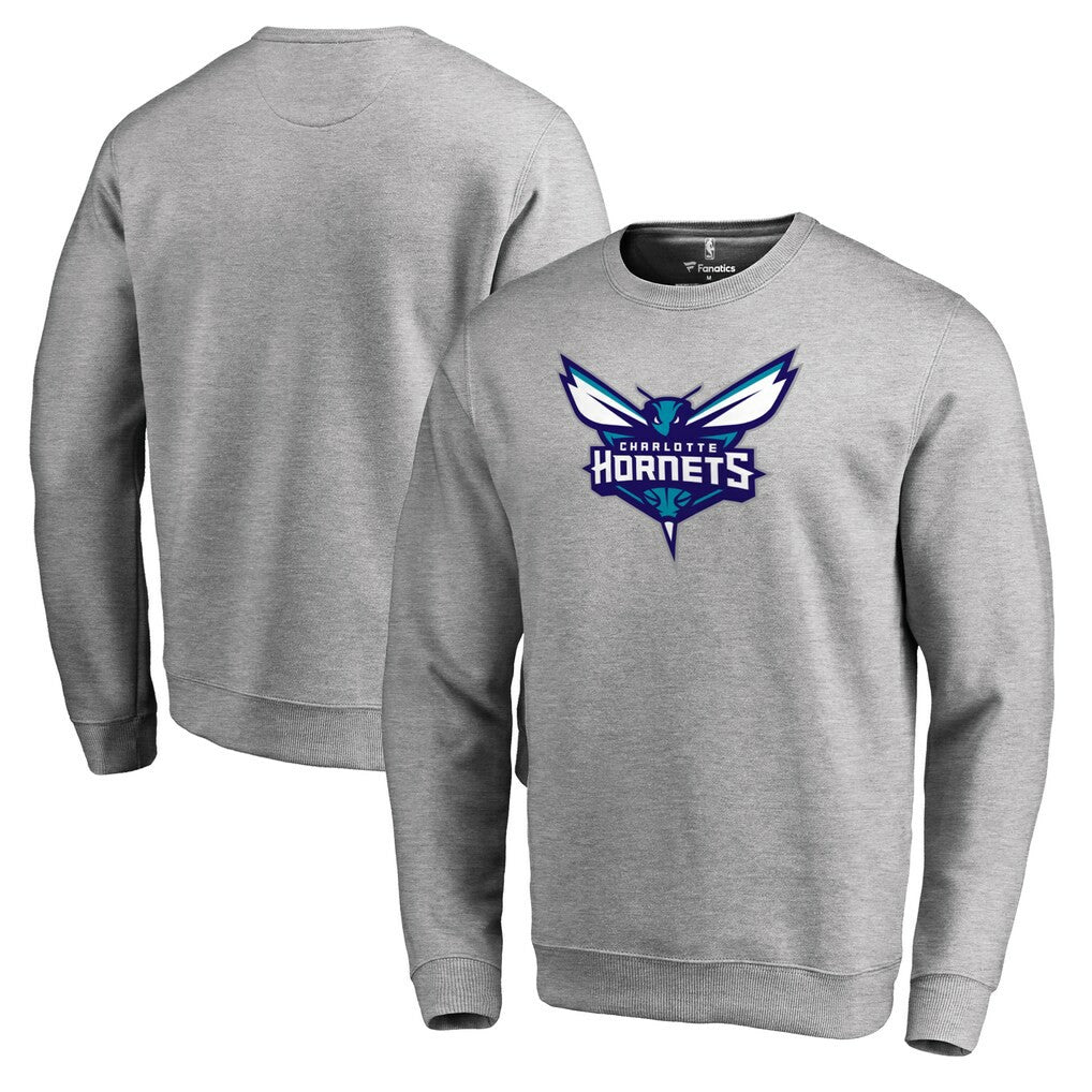 Charlotte Hornets Primary Logo Sweatshirt Heathered Gray