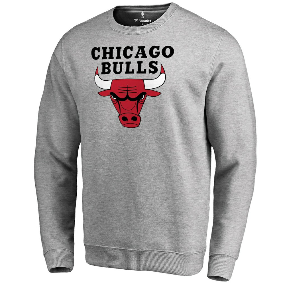 Chicago Bulls Primary Logo Sweatshirt Heathered Gray