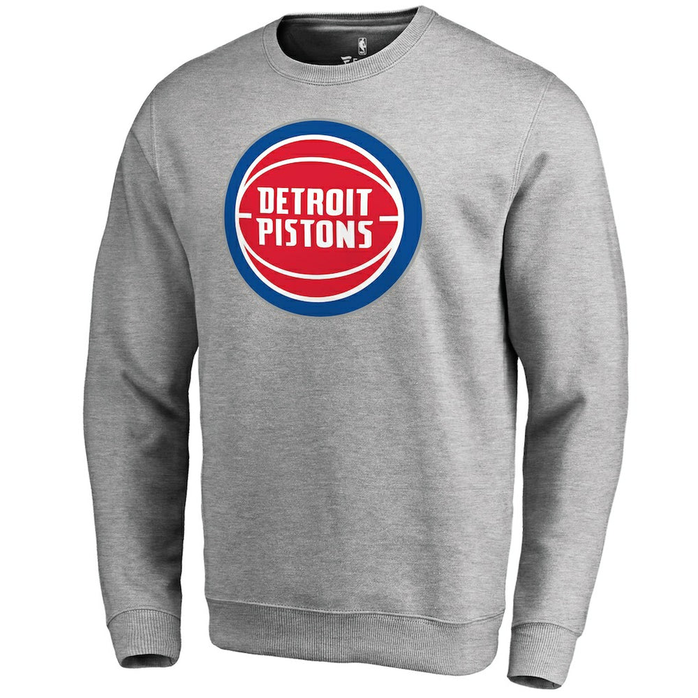 Detroit Pistons Primary Logo Sweatshirt Heathered Gray