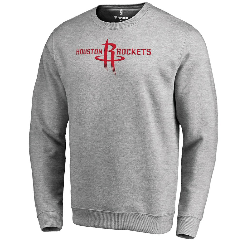 Houston Rockets Primary Logo Sweatshirt Heathered Gray