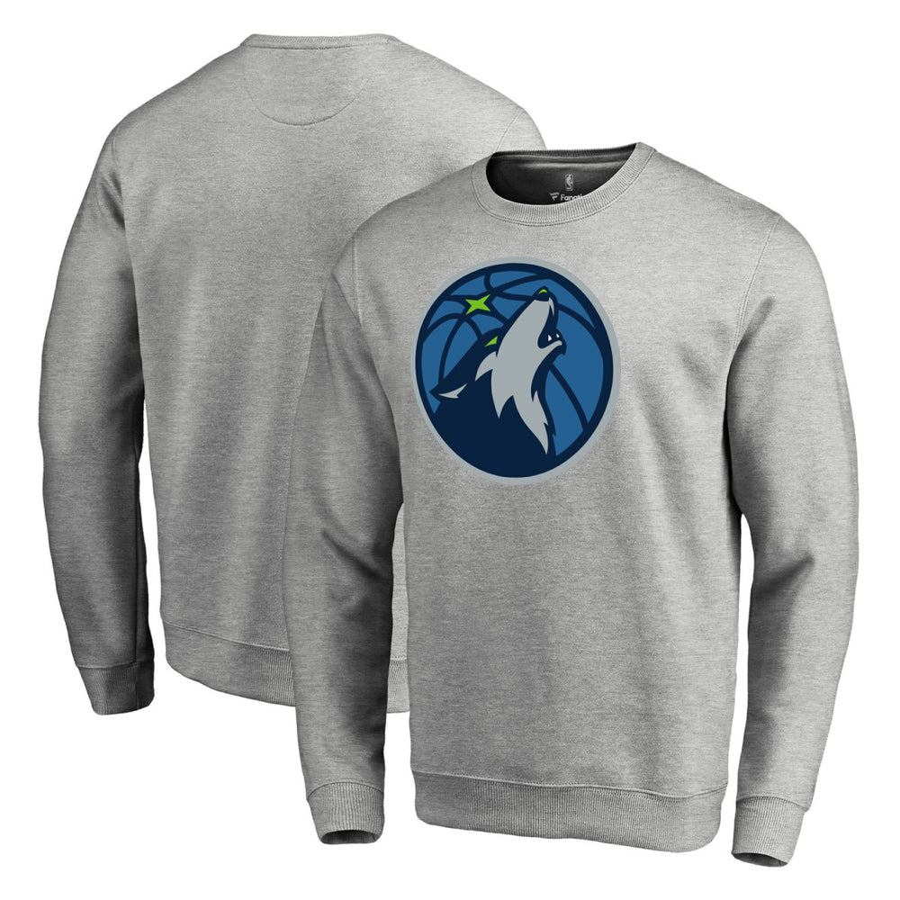 Minnesota Timberwolves Primary Logo Sweatshirt Heathered Gray