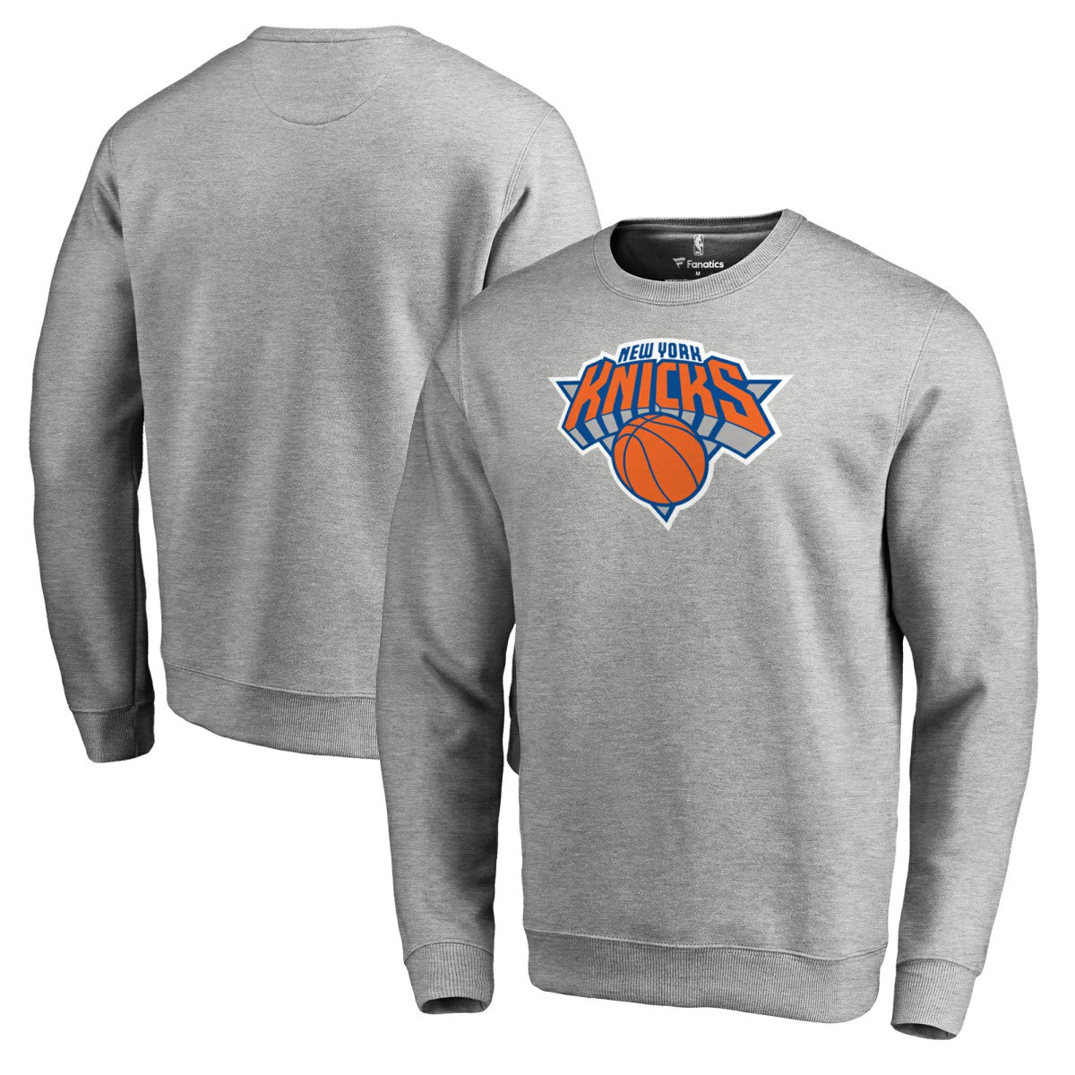 New York Knicks Primary Logo Sweatshirt Heathered Gray