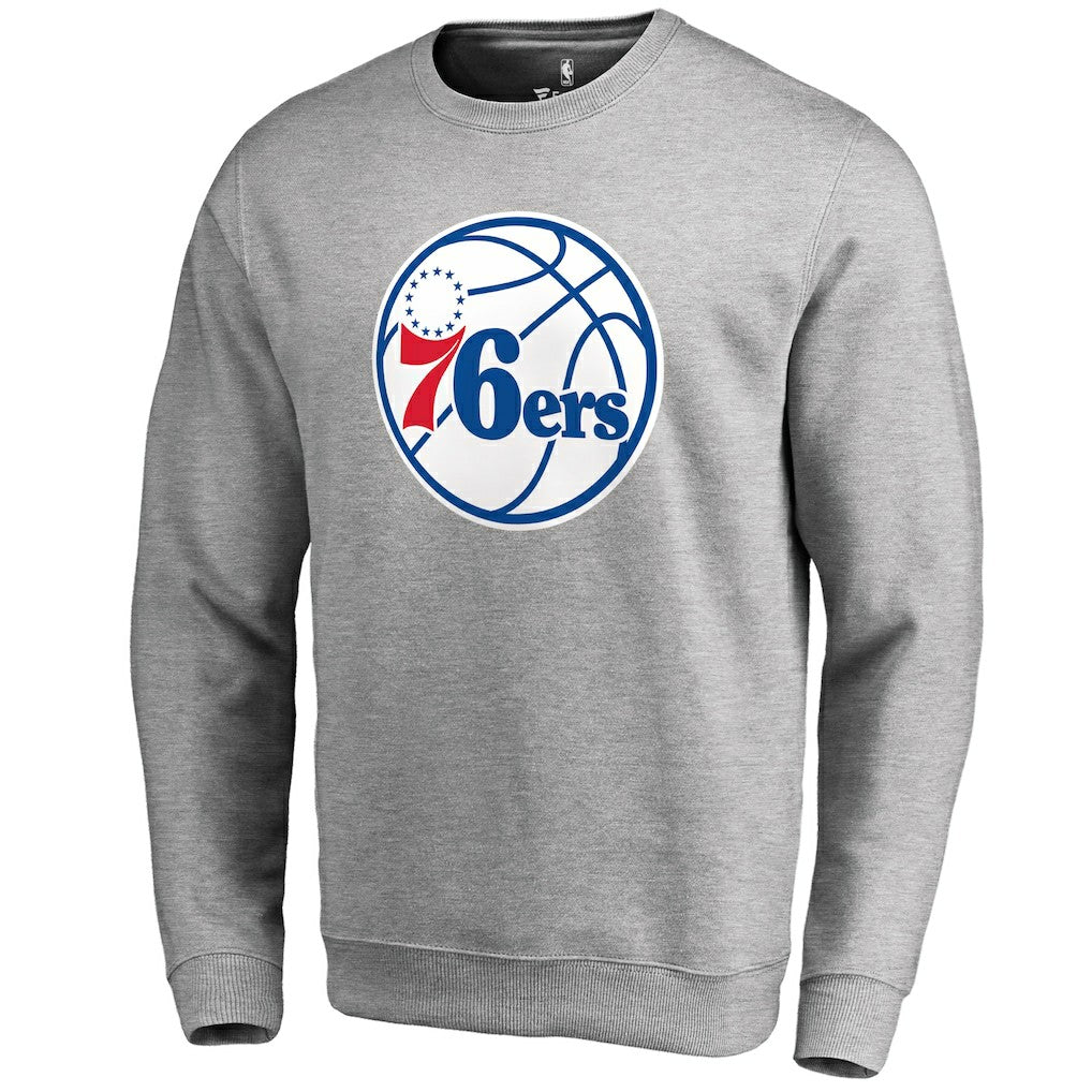 Philadelphia 76ers Primary Logo Sweatshirt Heathered Gray