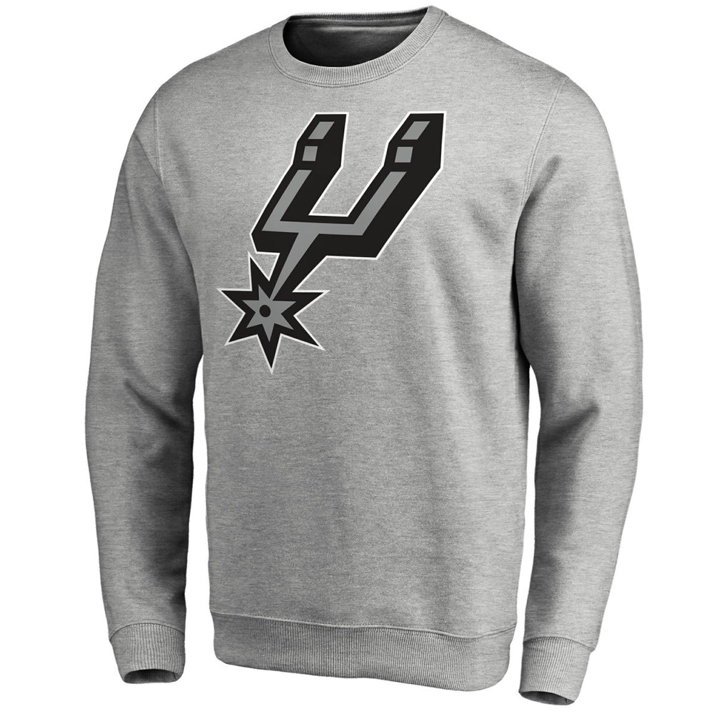 San Antonio Spurs Primary Logo Sweatshirt Heathered Gray
