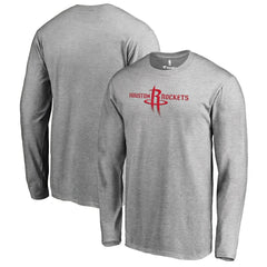 Houston Rockets Primary Logo Long Sleeve T-Shirt Heather Gray