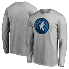 Minnesota Timberwolves Primary Logo Long Sleeve T-Shirt Heather Gray