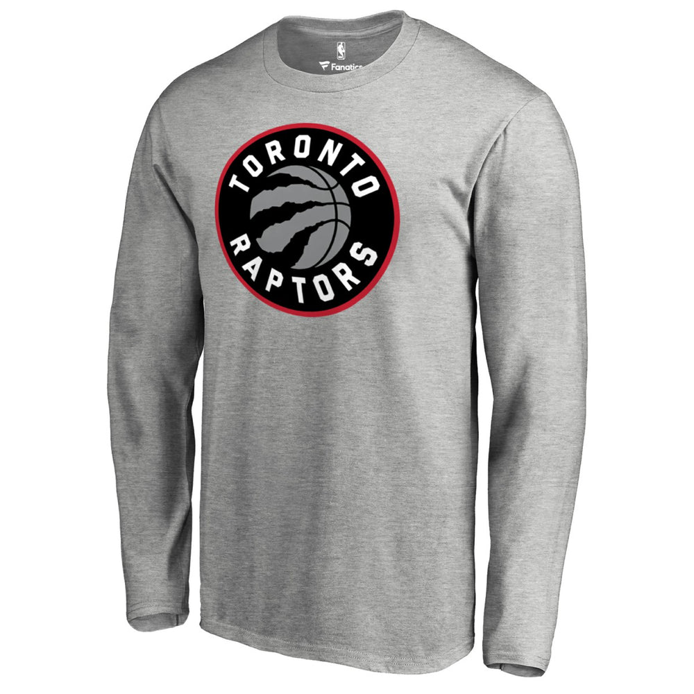 Toronto Raptors Primary Logo Long Sleeve T-Shirt Heather Gray