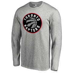 Toronto Raptors Primary Logo Long Sleeve T-Shirt Heather Gray