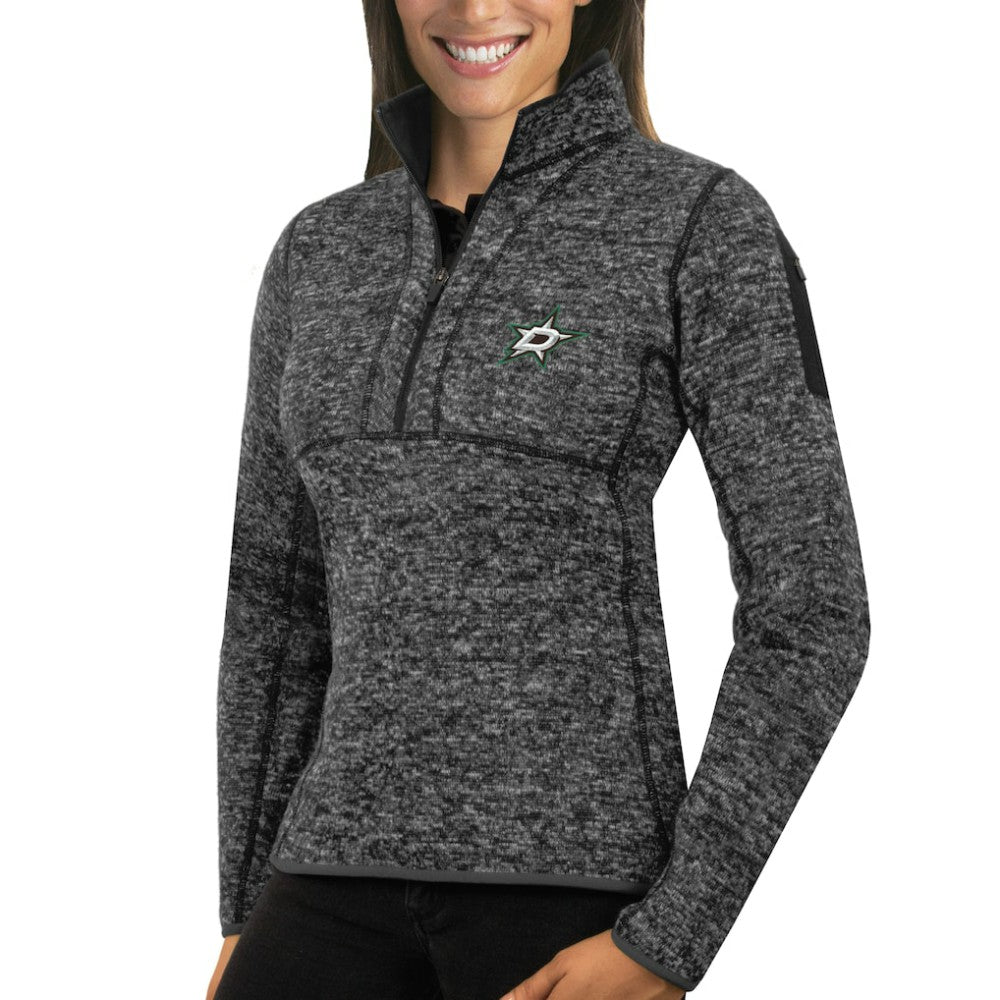 Dallas Stars Antigua Women's Fortune Half-Zip Sweatshirt - Charcoal | NHL discount