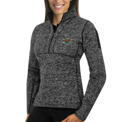 Minnesota Wild Antigua Women's Fortune Half-Zip Sweatshirt - Charcoal | NHL discount