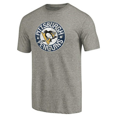 Pittsburgh Penguins Throwback Logo 1968-1969 Tri-Blend T-Shirt - Ash | NHL near me
