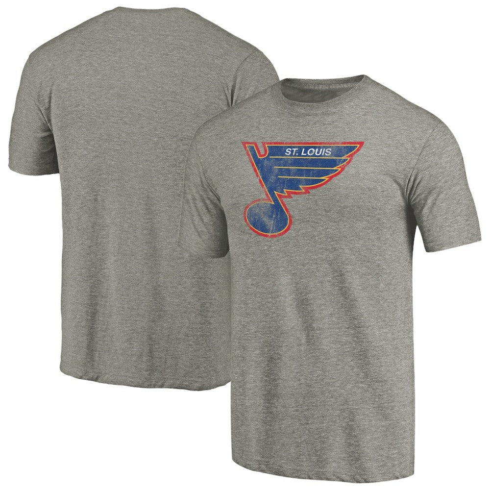 St. Louis Blues Throwback Logo 1987-1989 Tri-Blend T-Shirt - Ash | NHL Clearance