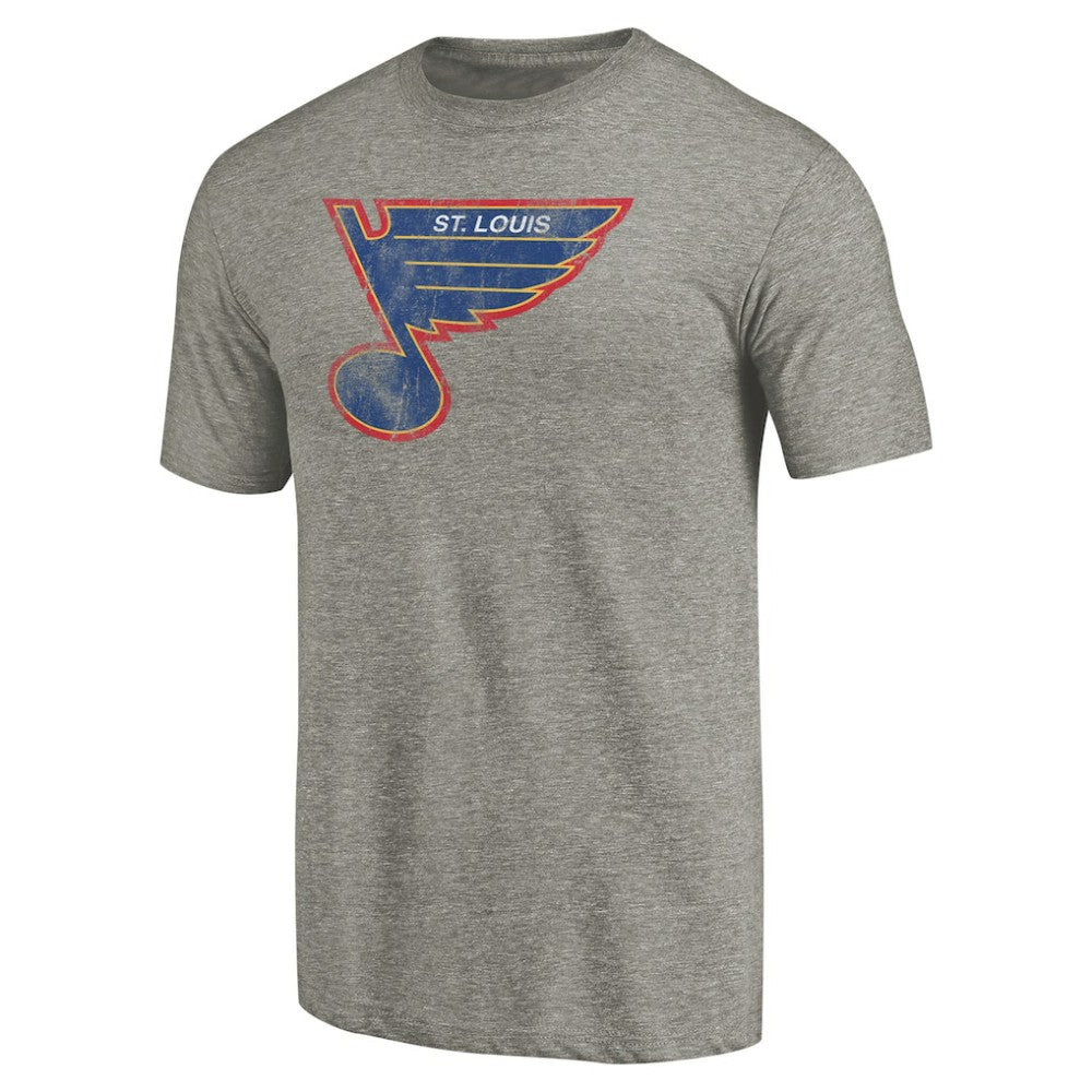St. Louis Blues Throwback Logo 1987-1989 Tri-Blend T-Shirt - Ash | NHL Clearance