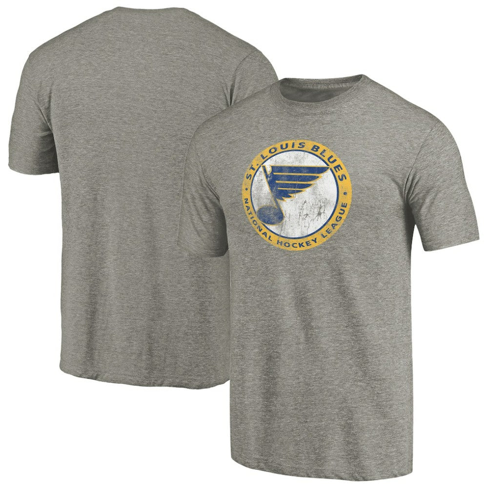 St. Louis Blues Throwback Logo 1970 Tri-Blend T-Shirt - Ash | NHL on sale