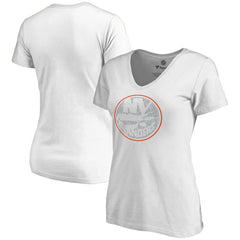 New York Islanders Women's Whiteout V-Neck T-Shirt - White | NHL sale