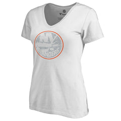 New York Islanders Women's Whiteout V-Neck T-Shirt - White | NHL sale