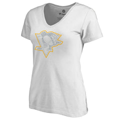 Pittsburgh Penguins Women's Whiteout V-Neck T-Shirt - White | NHL sale