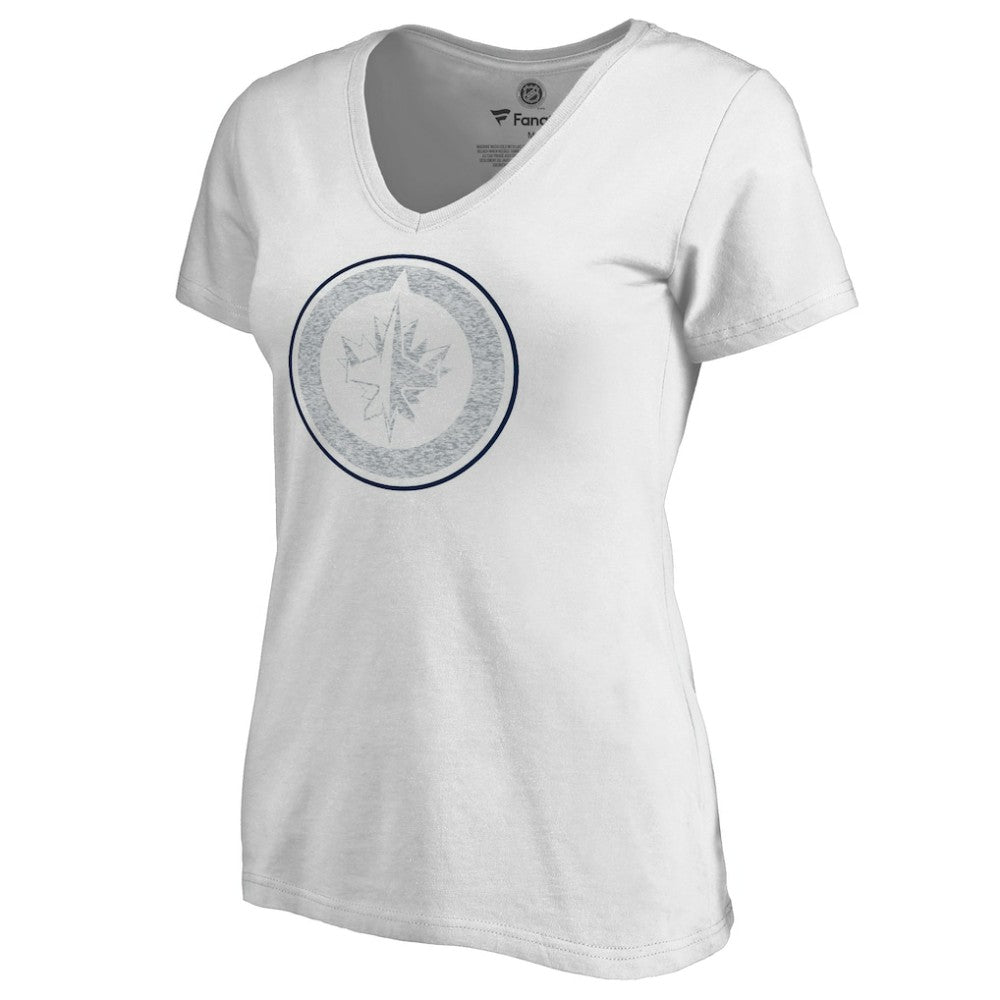 Winnipeg Jets Women's Whiteout V-Neck T-Shirt - White | NHL sale