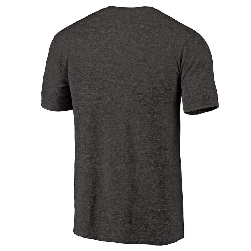 Brooklyn Nets Distressed Team Logo Tri-Blend T-Shirt Heather Black