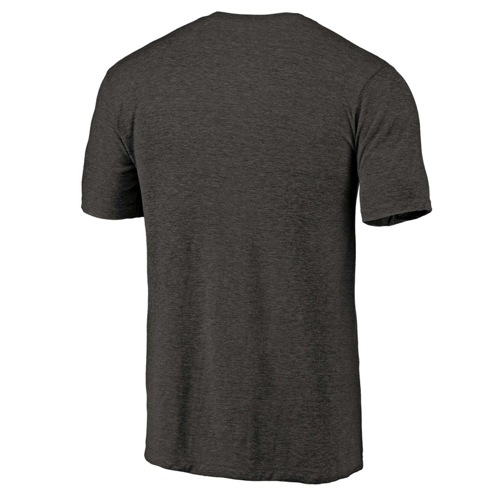 Portland Trail Blazers Distressed Team Logo Tri-Blend T-Shirt Heather Black