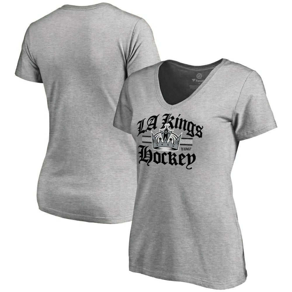 Los Angeles Kings Women's Hometown Collection The Crown V-Neck T-Shirt - ash | NHL online
