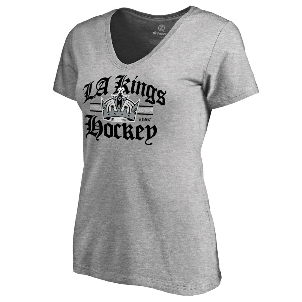 Los Angeles Kings Women's Hometown Collection The Crown V-Neck T-Shirt - ash | NHL online