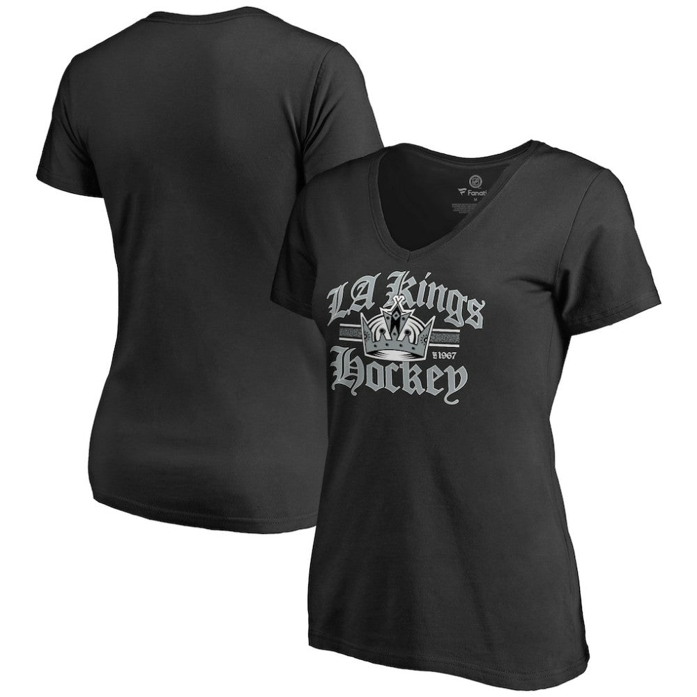 Los Angeles Kings Women's Hometown Collection The Crown V-Neck T-Shirt - Black | NHL near me