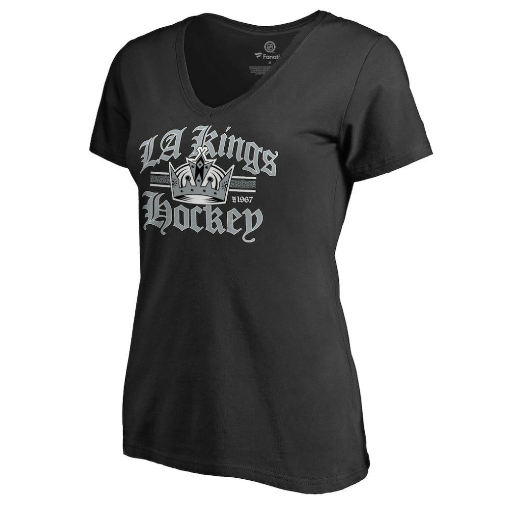 Los Angeles Kings Women's Hometown Collection The Crown V-Neck T-Shirt - Black | NHL near me