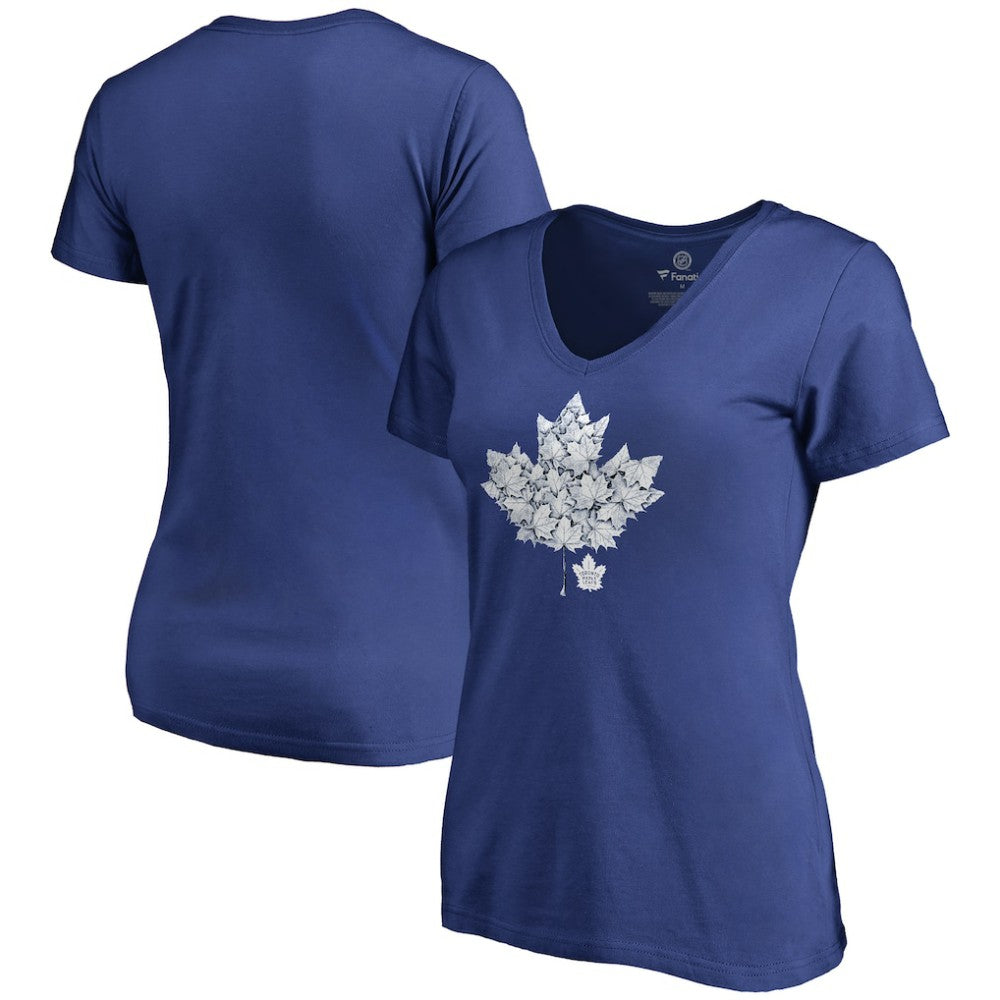 Toronto Maple Leafs Women's Hometown Collection Leafs V-Neck T-Shirt - Blue | NHL Clearance