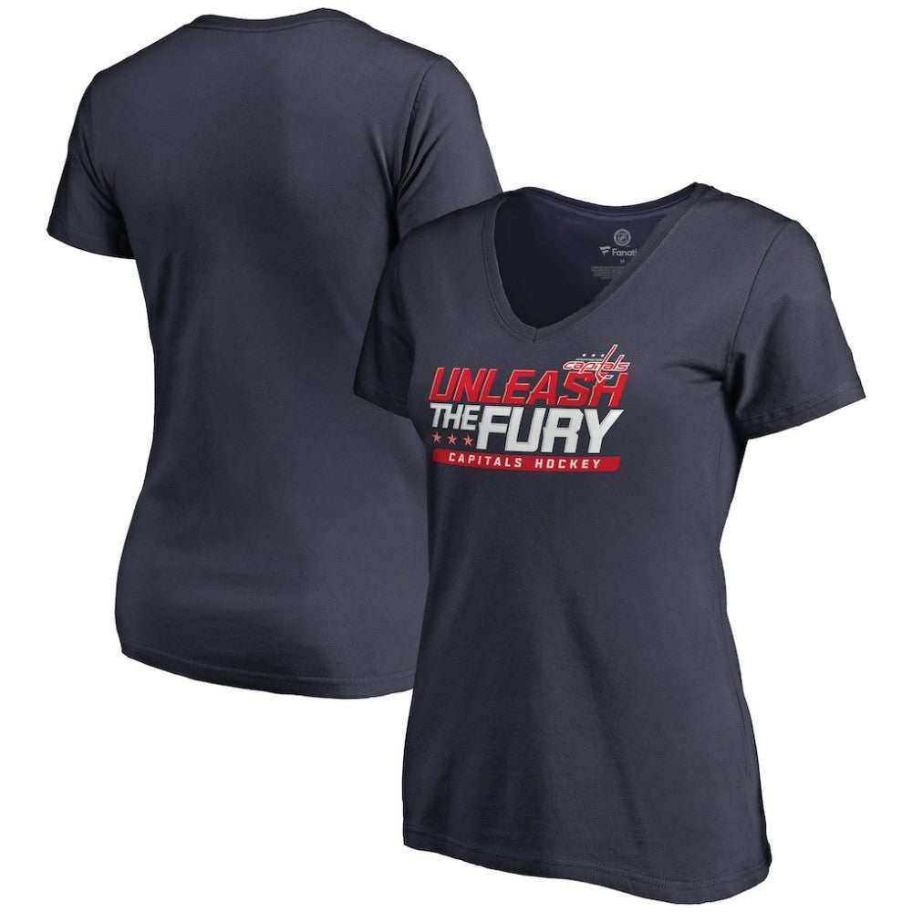 Washington Capitals Women's Hometown Collection The Fury V-Neck T-Shirt - Navy | NHL discount