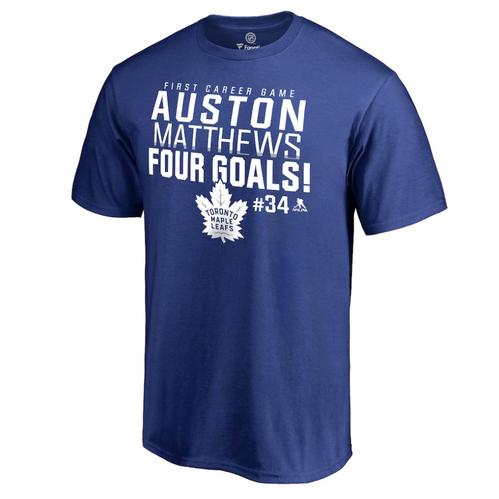 Auston Matthews Toronto Maple Leafs Four Goals T-Shirt - Royal | NHL near me
