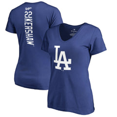 Clayton Kershaw Los Angeles Dodgers Women's Backer Name & Number V-Neck T-Shirt Online