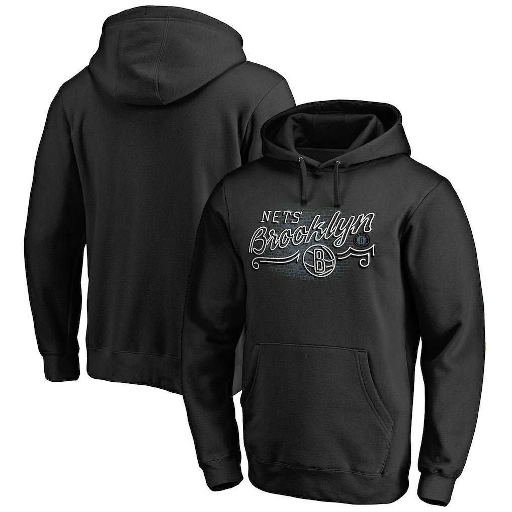 Brooklyn Nets Hometown Collection Neon Lights Pullover Hoodie Black