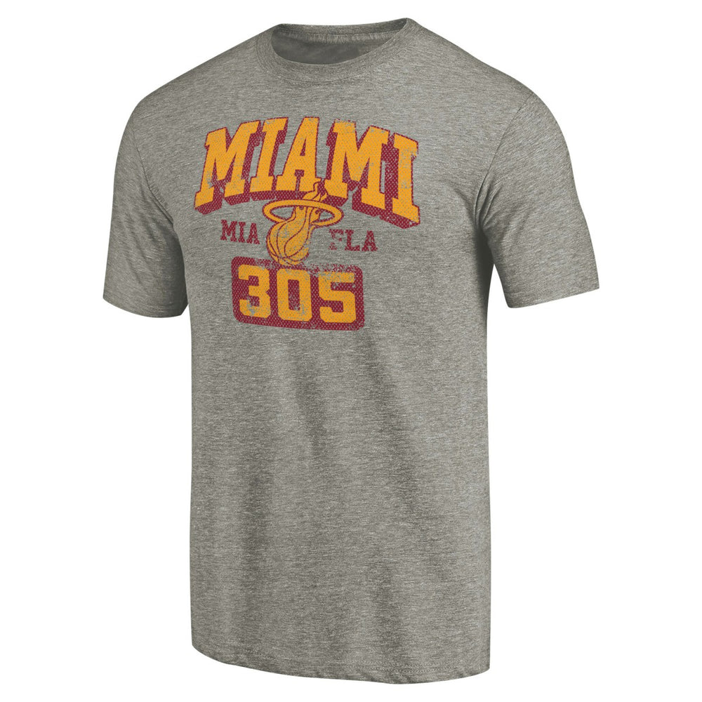 Miami Heat Hometown Collection 305 Tri-Blend T-Shirt Gray