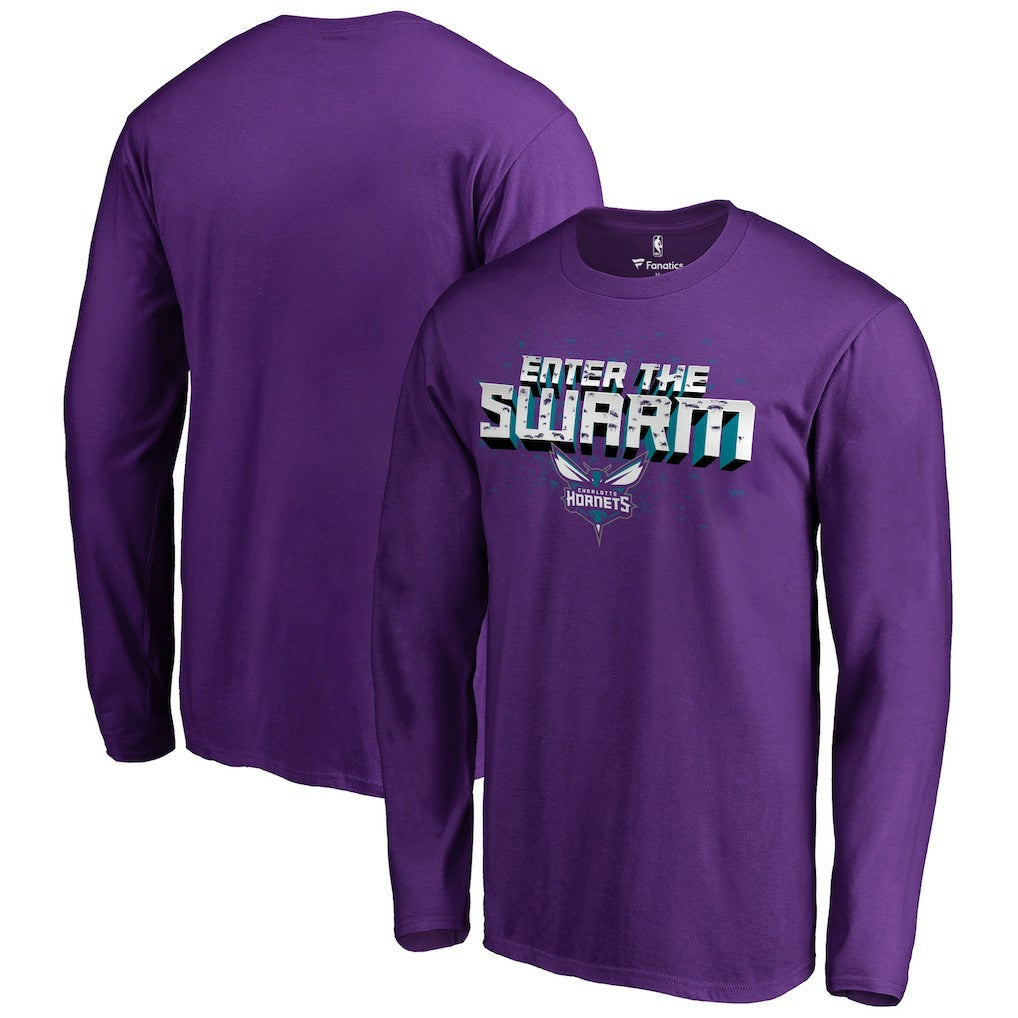 Charlotte Hornets Hometown Collection The Swarm Long Sleeve T-Shirt Purple