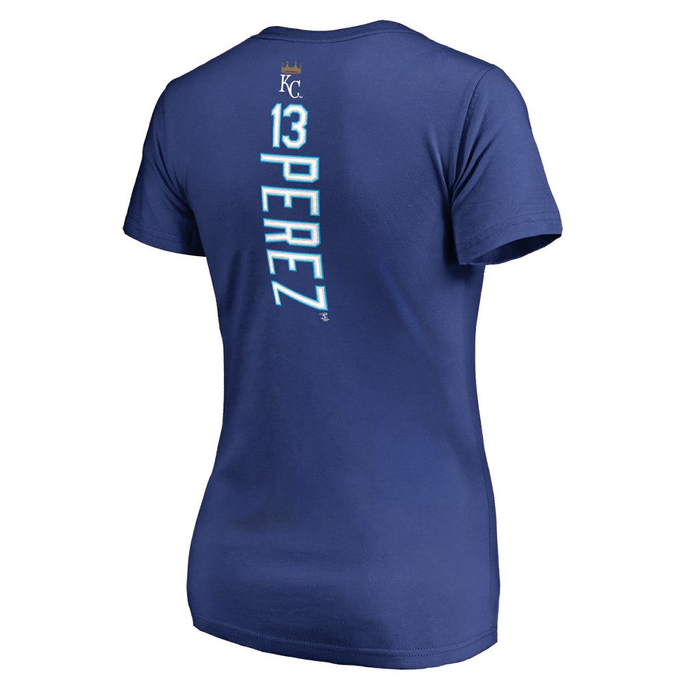 Salvador Perez Kansas City Royals Women's Backer V-Neck T-Shirt Discount