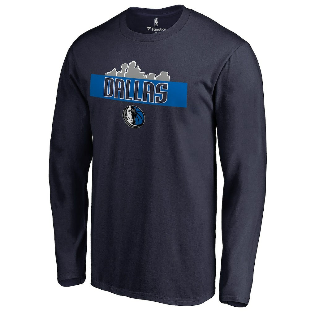 Dallas Mavericks Hometown Collection Skyline Long Sleeve T-Shirt Navy